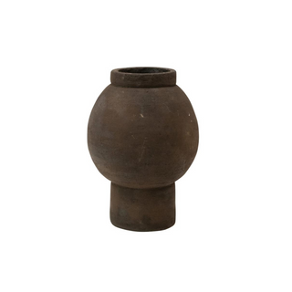 Handmade Terracotta Vase, Black