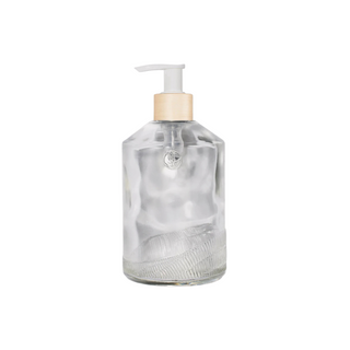 L'avant Minimalist Empty Glass Bottle, White Pump