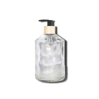 Minimalist Empty Glass Bottle, Black Pump