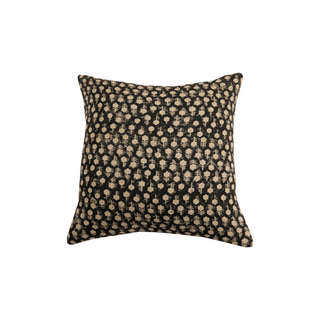 Tulsi Noir Gold Pillow Cover, 20"x20"
