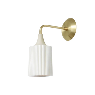 Tumwater Sconce - Brass/White Accent